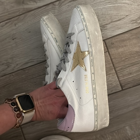 Golden goose hi star D2 white gold lilac worn once ! - Picture 6 of 12